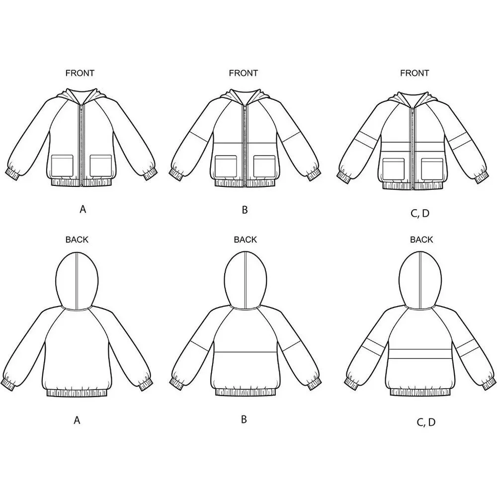 Simplicity Sewing Pattern 8999‎ 10259 Jacket Coat Hooded Girls Size 3-6